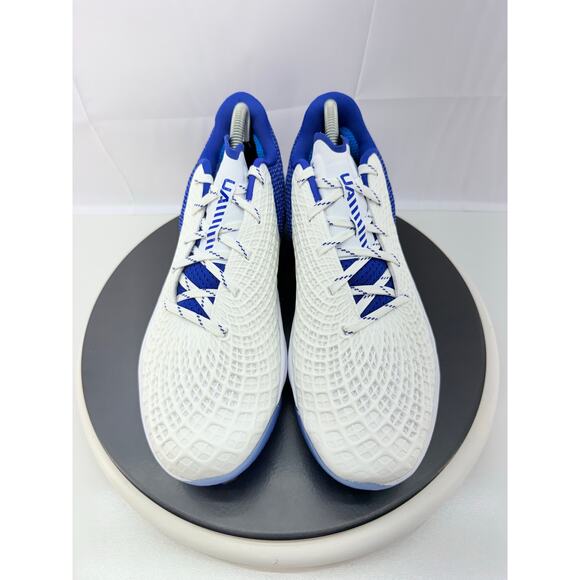 Under Armour Glyde 2 MT Womens 10 Metal Softball Cleats White Blue 3026601-101 - Picture 2 of 10